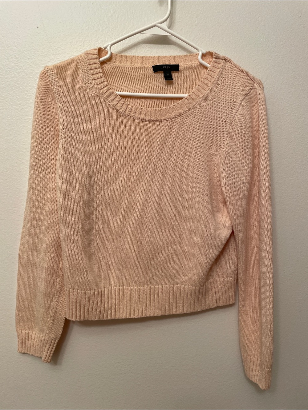 J. Crew Women's Cream Crewneck Sweater Size Medium